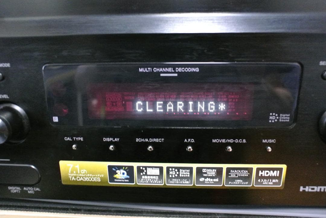 TA-DA3600ES AVアンプ SONY 動作品 リモコン3つ付