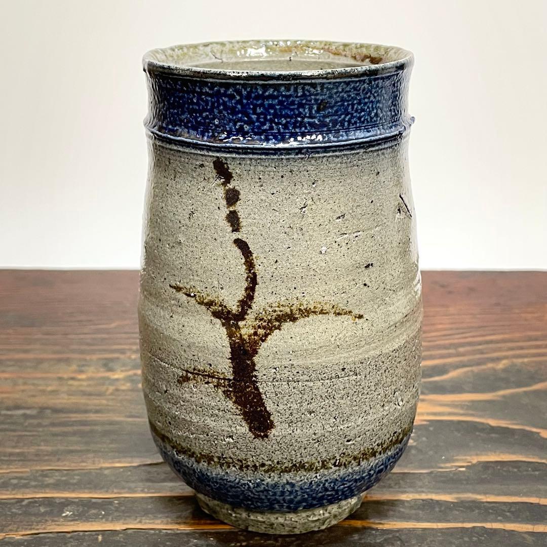 丸田正美 塩釉 作品 ニ点まとめ ビアマグ 花入 花瓶 スティーブ・ハリソン