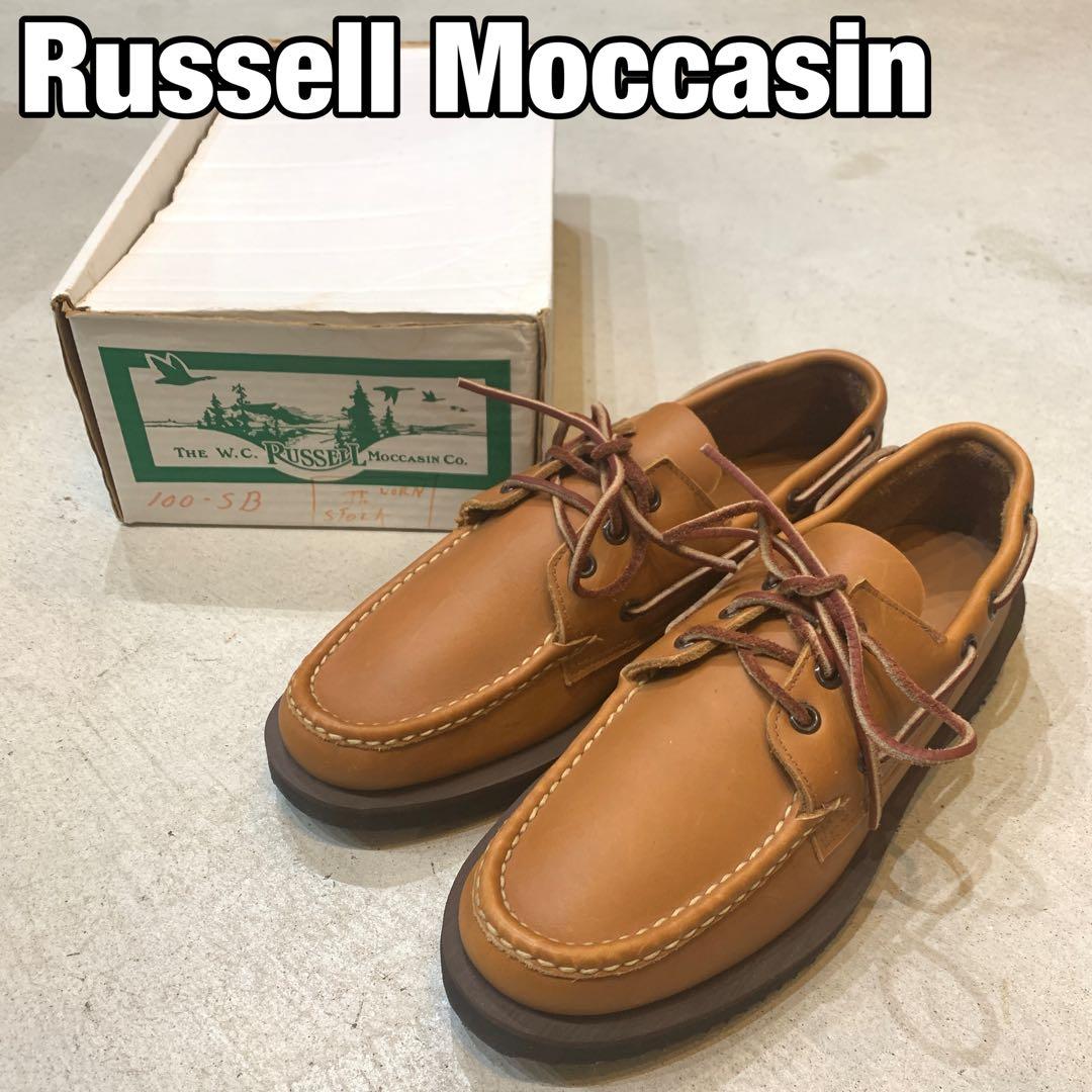 531962デッドストック☆Russell Moccasinデッキシューズ Rose Anvil X Russell Moccasin OG Moc Toe