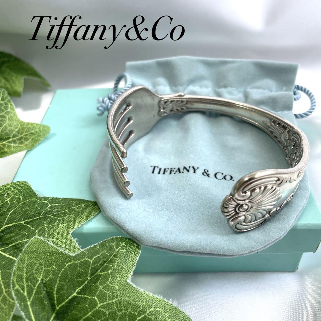 一点物 希少 オールド品 Tiffany&Co ティファニー フォーク バングル