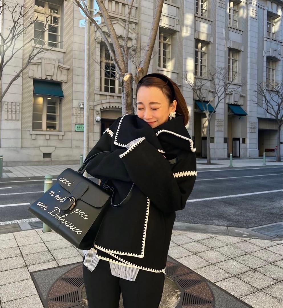 ロージーモンスター ハマグリ コート ウール ブラック 黒 - メルカリ