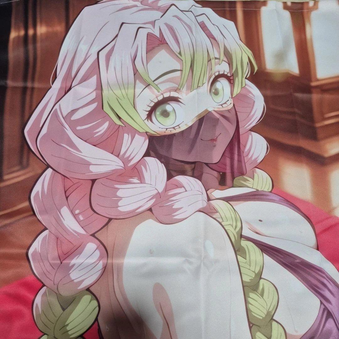 甘露寺蜜璃ドでかB1タペストリー ピンク緑