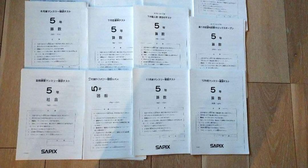 サピックス 5年生 テスト14回分 2017年 SAPIX L108596299 - 語学・辞書