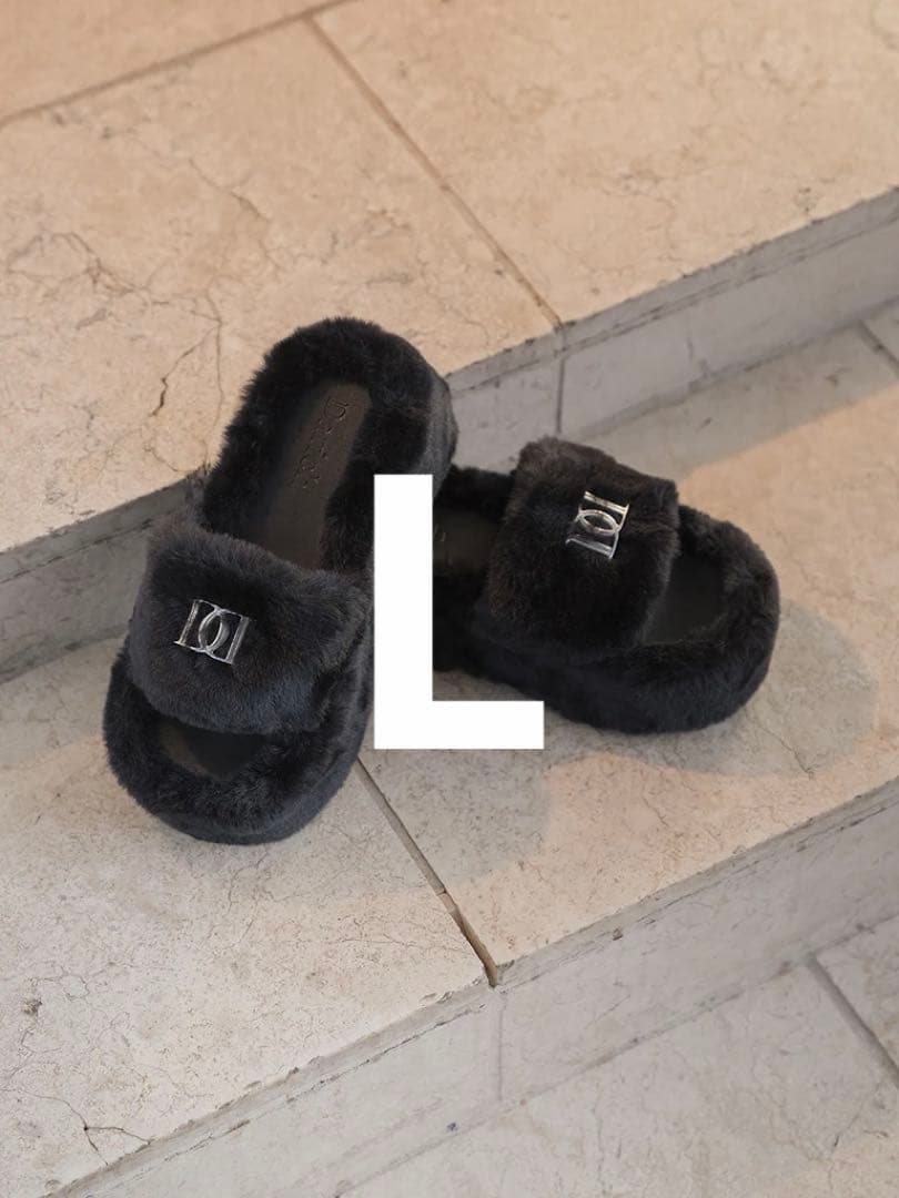 Darich ダーリッチ プラットフォームファーサンダル L BLK プラットフォームファーサンダル – Darich (ダーリッチ)