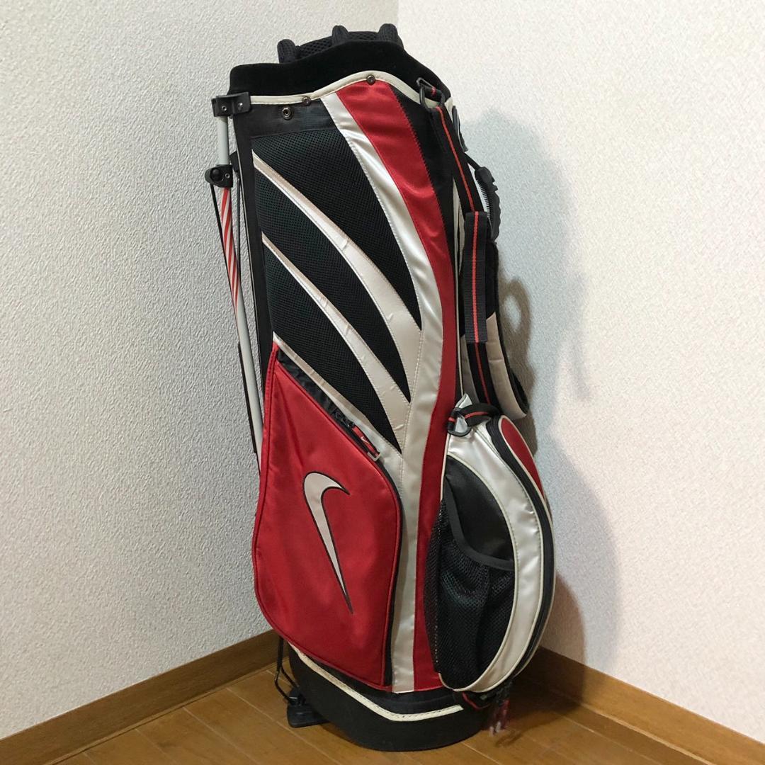 希少】 NIKE ナイキ ゴルフ キャディバッグ スタンド型 6分割 レッド