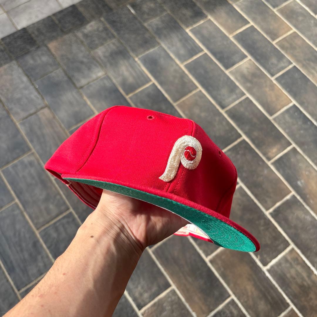 希少 80s~90s フィリーズ キャップ 古着 vintage ツバ裏グリーン