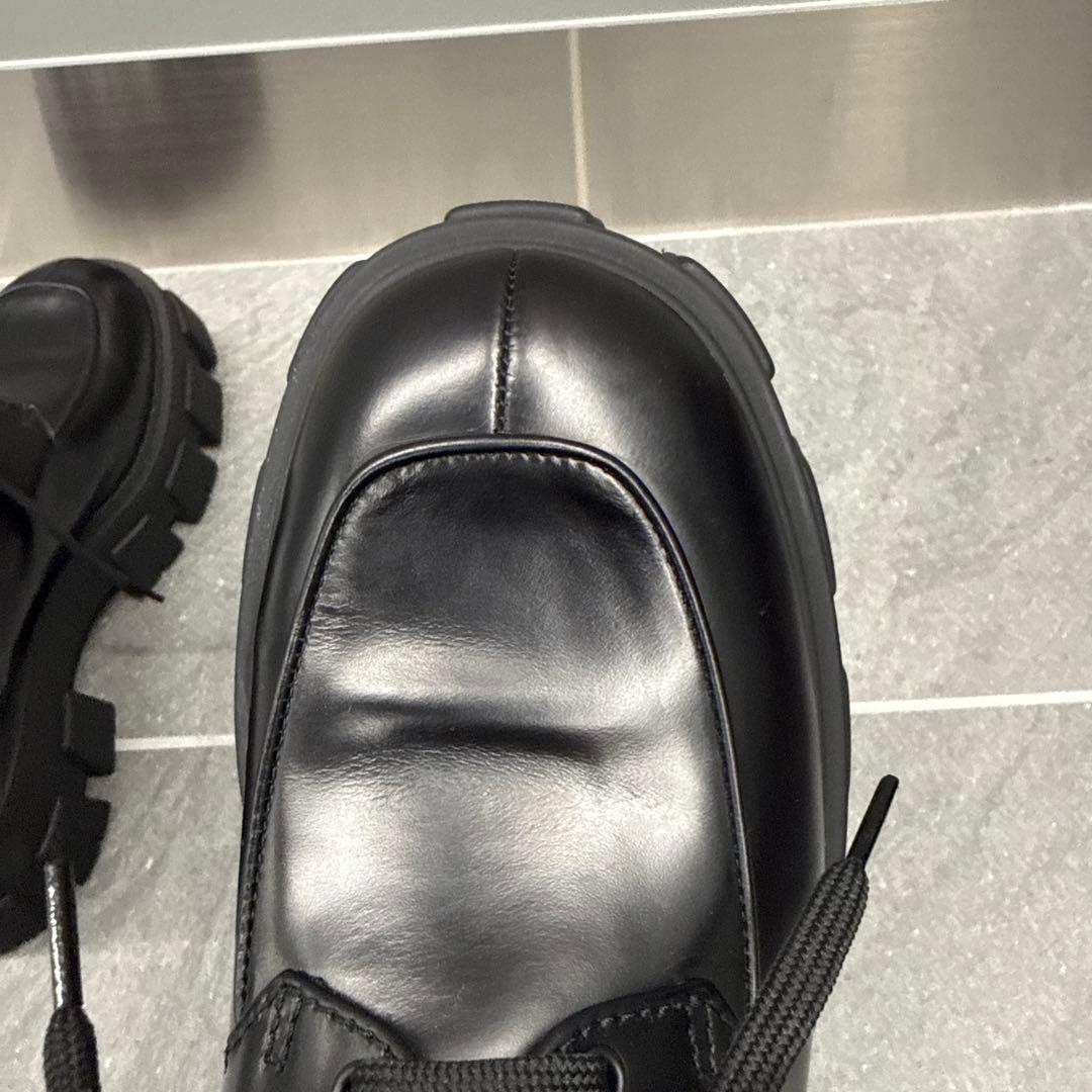 PRADA モノリスレースアップシューズ レザー 25.5cm