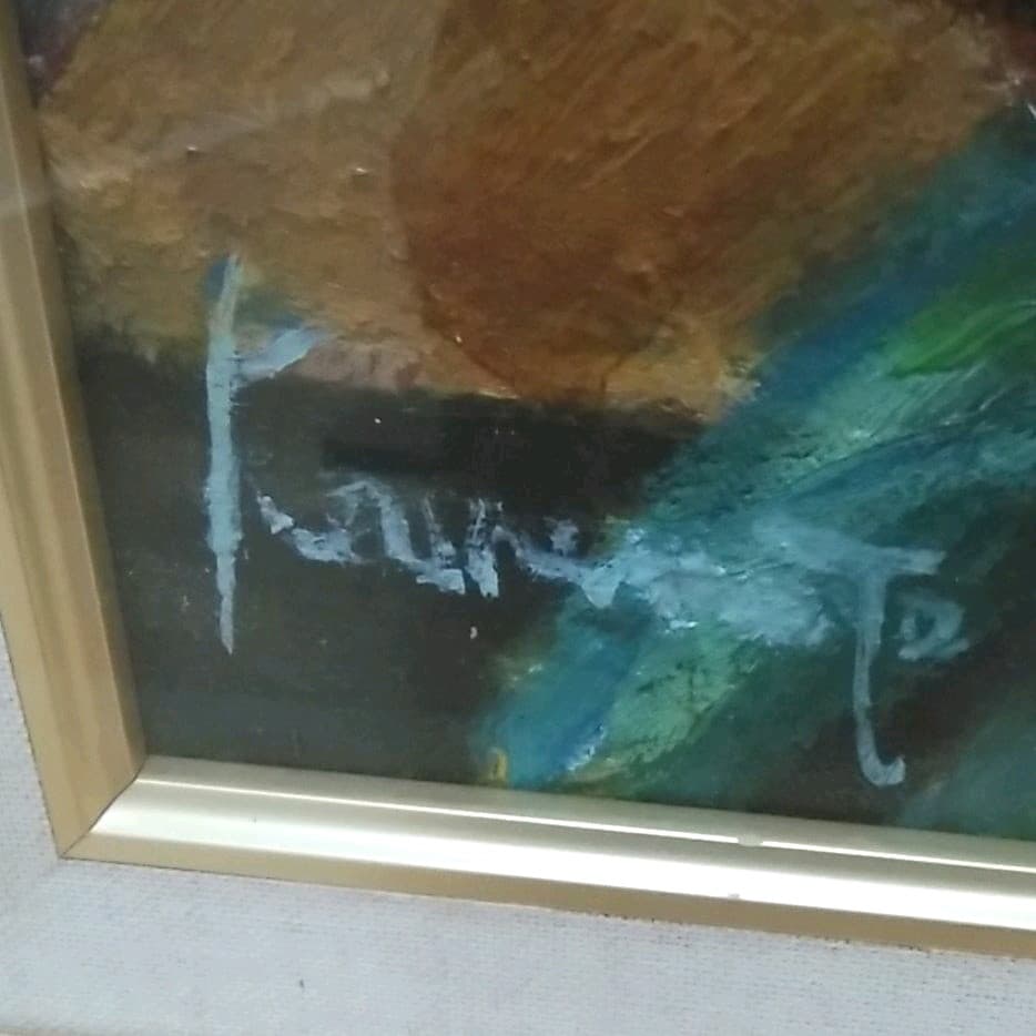 ＊猫油絵　油彩 『猫と花』6F 亀本よし子 (直筆サイン入り)