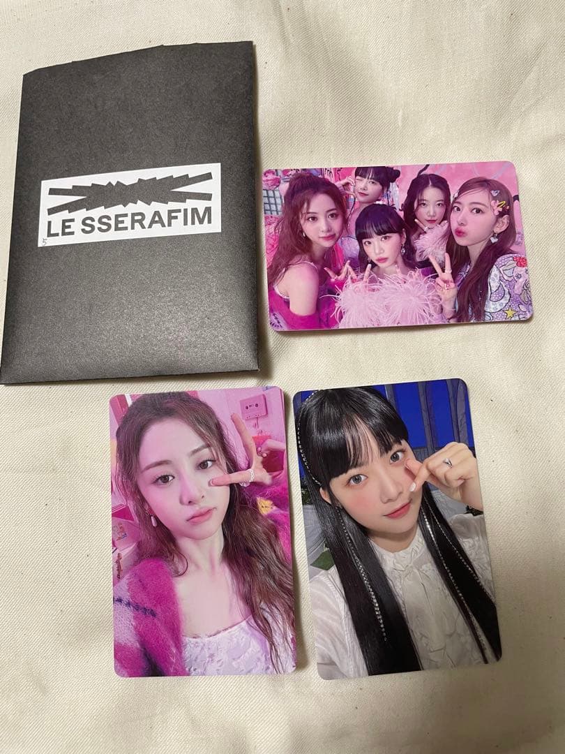 ルセラフィム　fearless フォトカード3枚セット LE SSERAFIM カズハ FEARLESS yes24 特典 トレカ フォト カード ル