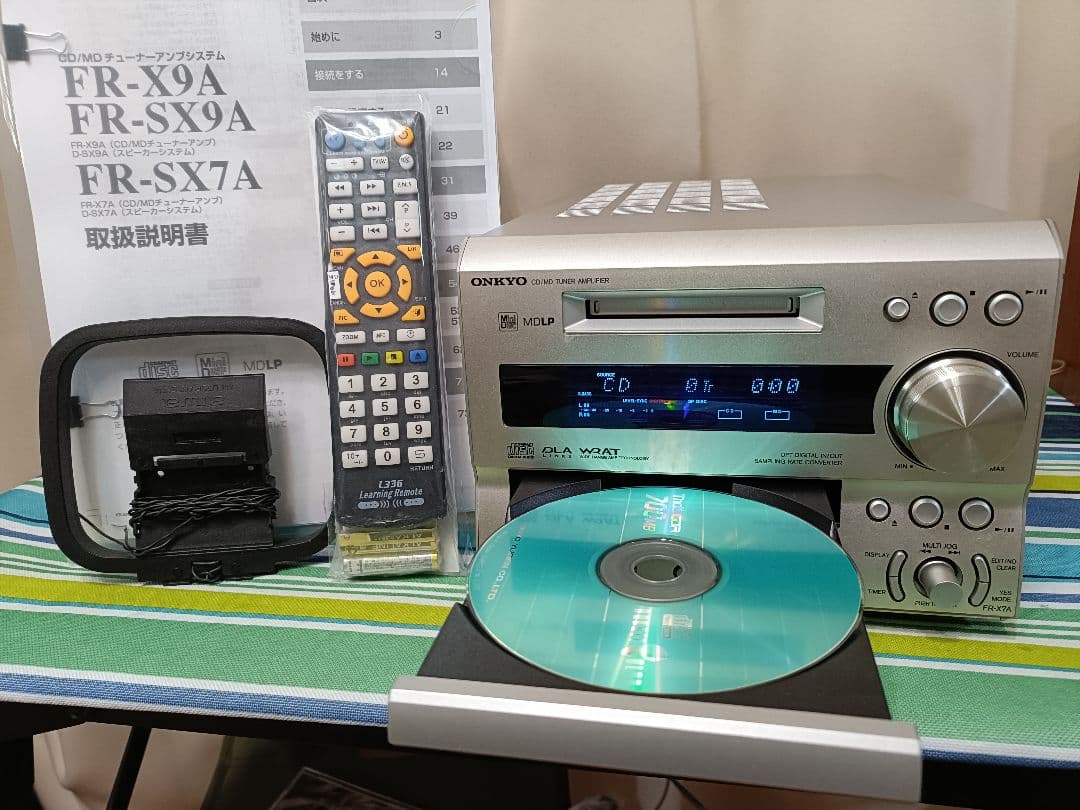 ONKYO FR-X7A CD,MD,FM/AM　整備済　完動品　リモコン付 ONKYO FR-X7A CD,MD,FM/AM 整備済完動品 リモコン付き