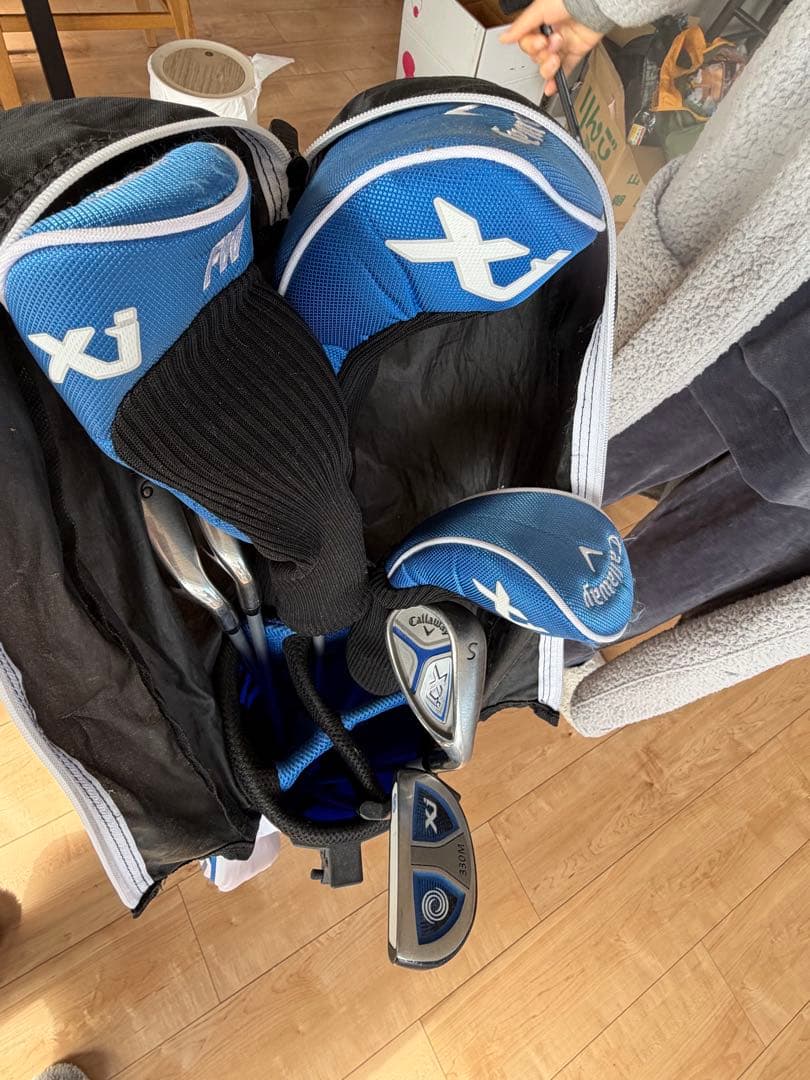 komekko ジュニア ゴルフクラブセット 青 キャロウェイ XJ-3 ジュニアセット 7本セット(DR/FW/UT/#7/#9/SW