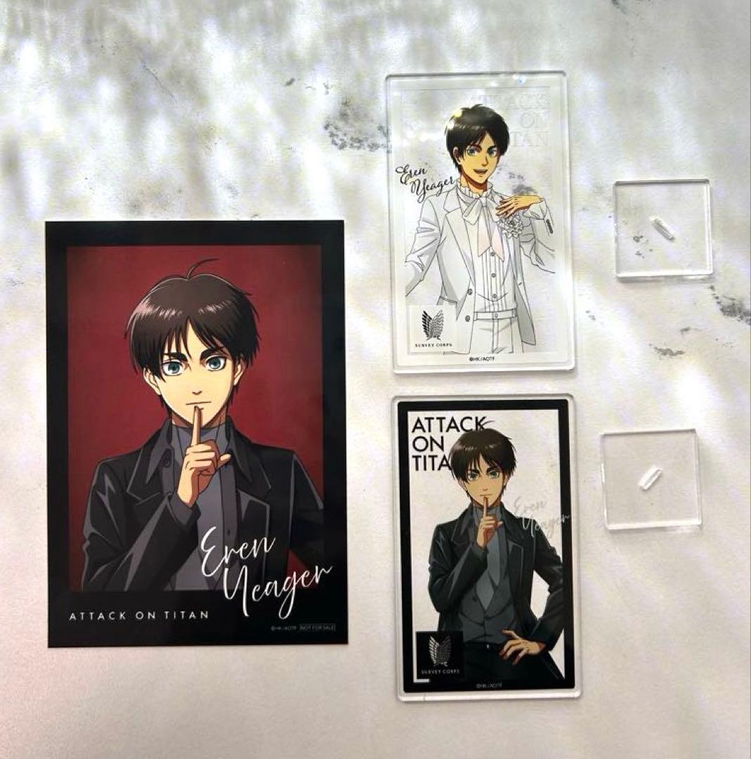 進撃の巨人 エレン ブロマイド 特典 アクリルスタンド Black &White