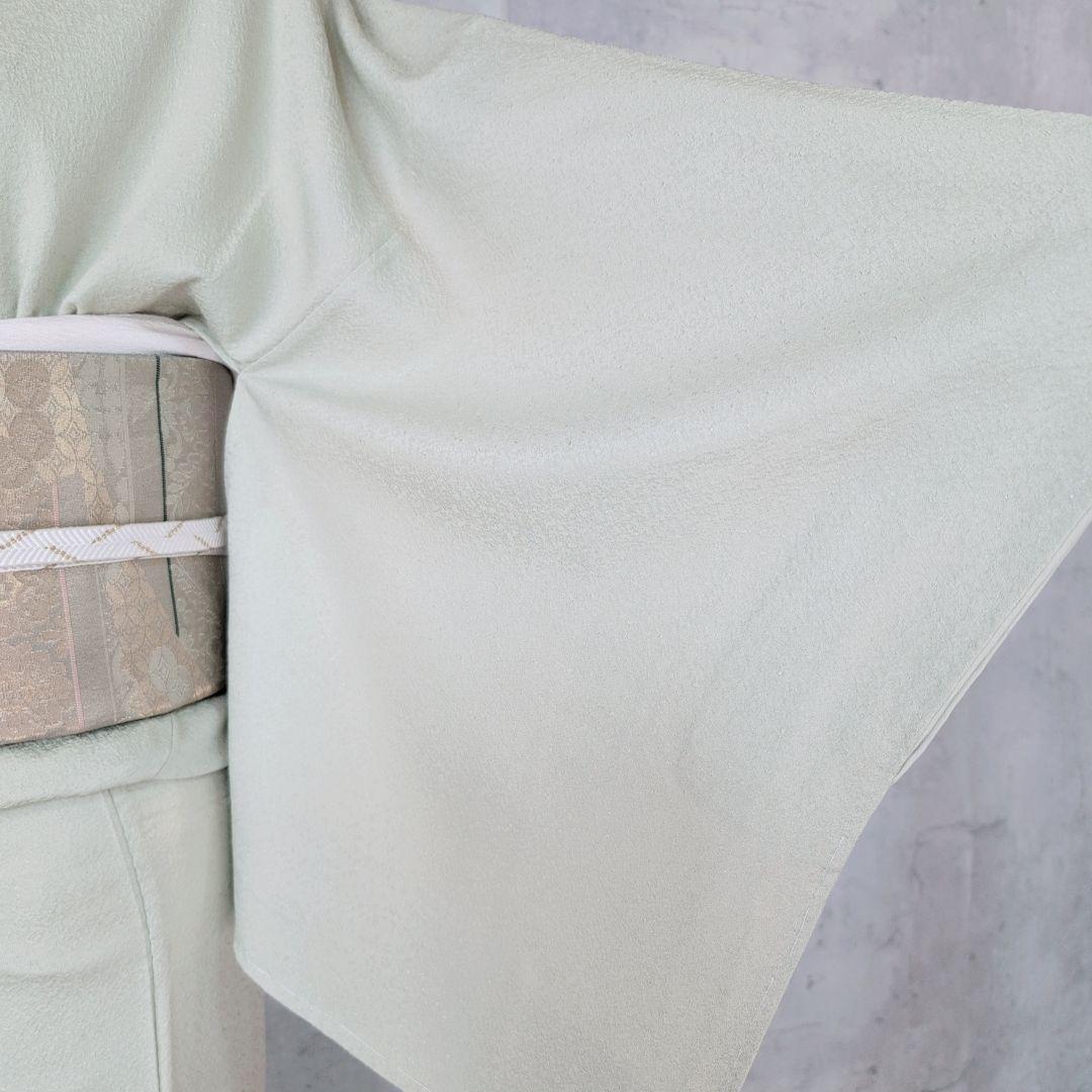 色無地 着物 フルセット 正絹 Sサイズ ライムグリーン O5