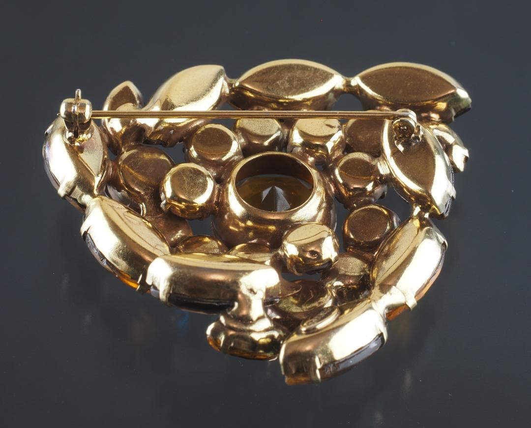 KRAMER クラマー ブローチ／アンバー × トパーズ × ABストーン