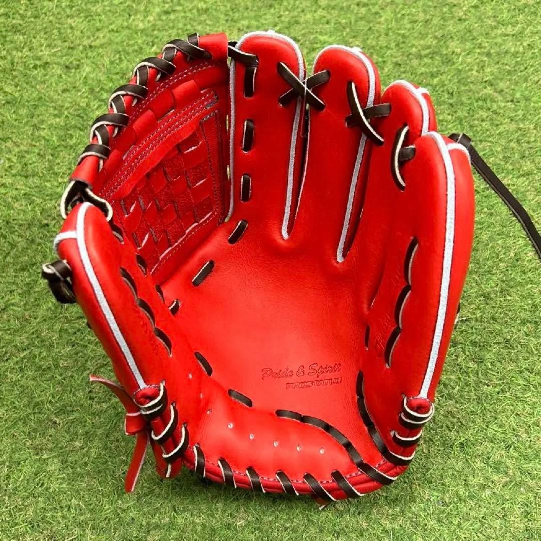 ZETT 硬式グローブ 赤 - メルカリ