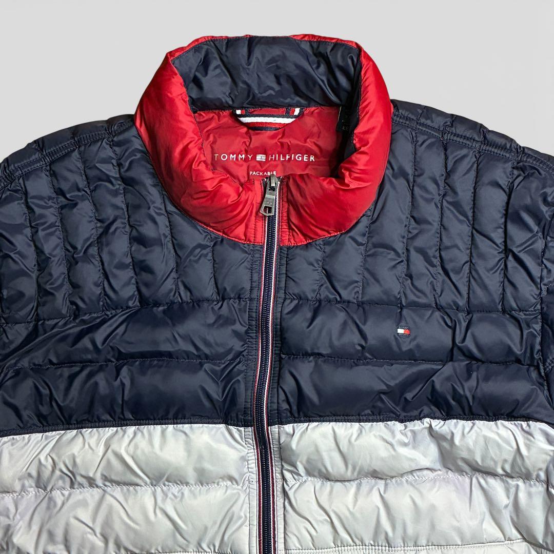 極美品】トミーヒルフィガー パッカブル 中綿ジャケット トリコロール