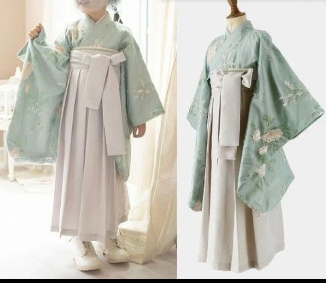 ペルシャ紋半幅帯 白×茶