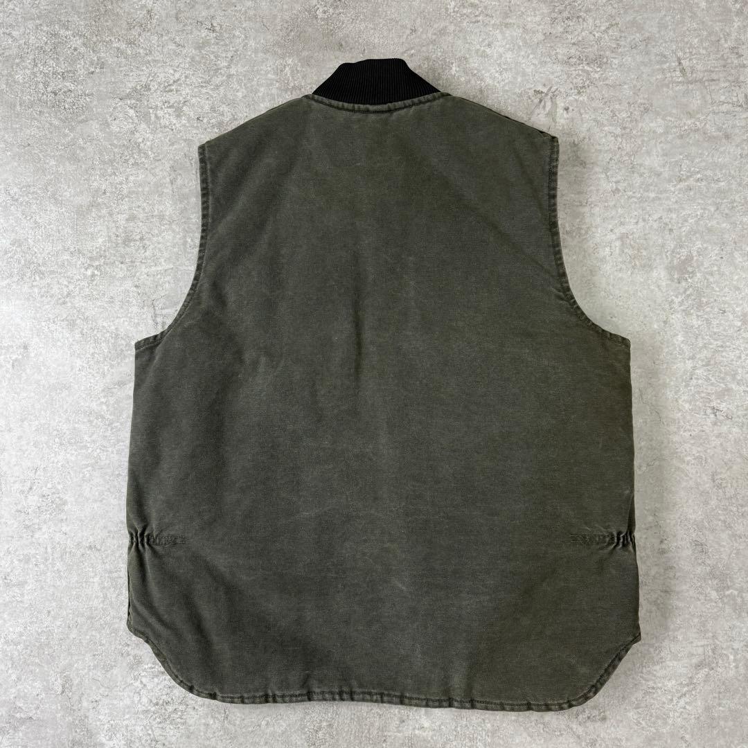 アルフ0806様 カーハート【L】 00s USA製 ダックベスト モス