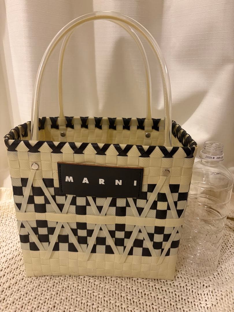 kikirara 様MARNI MARKETチェック柄 かごバッグ