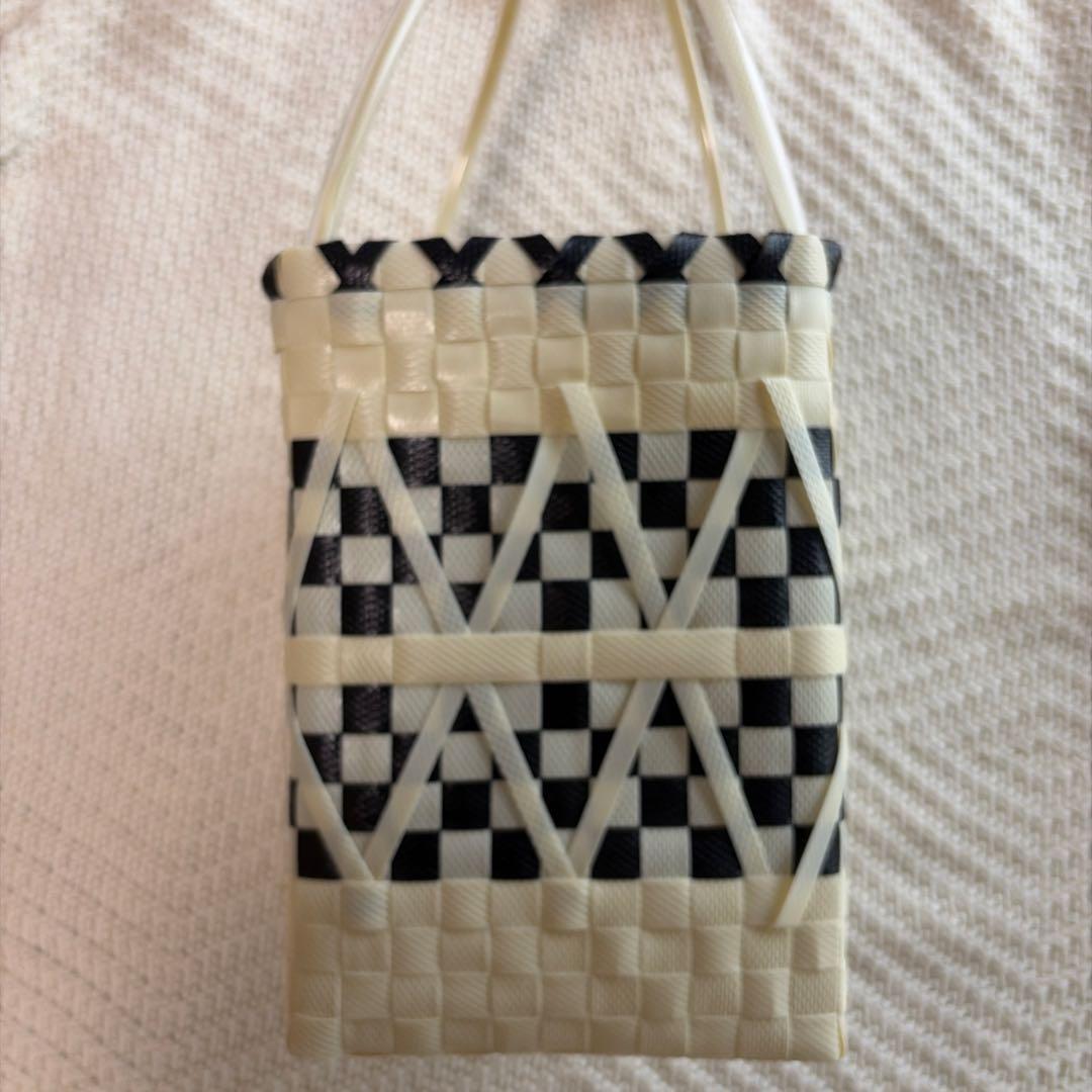 kikirara 様MARNI MARKETチェック柄 かごバッグ