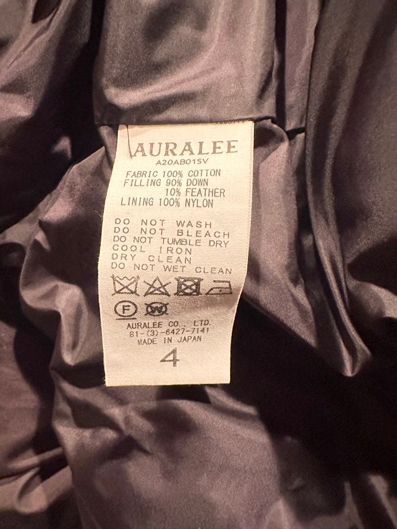 AURALEE ダウンジャケット SIZE4 BLACK - メルカリ