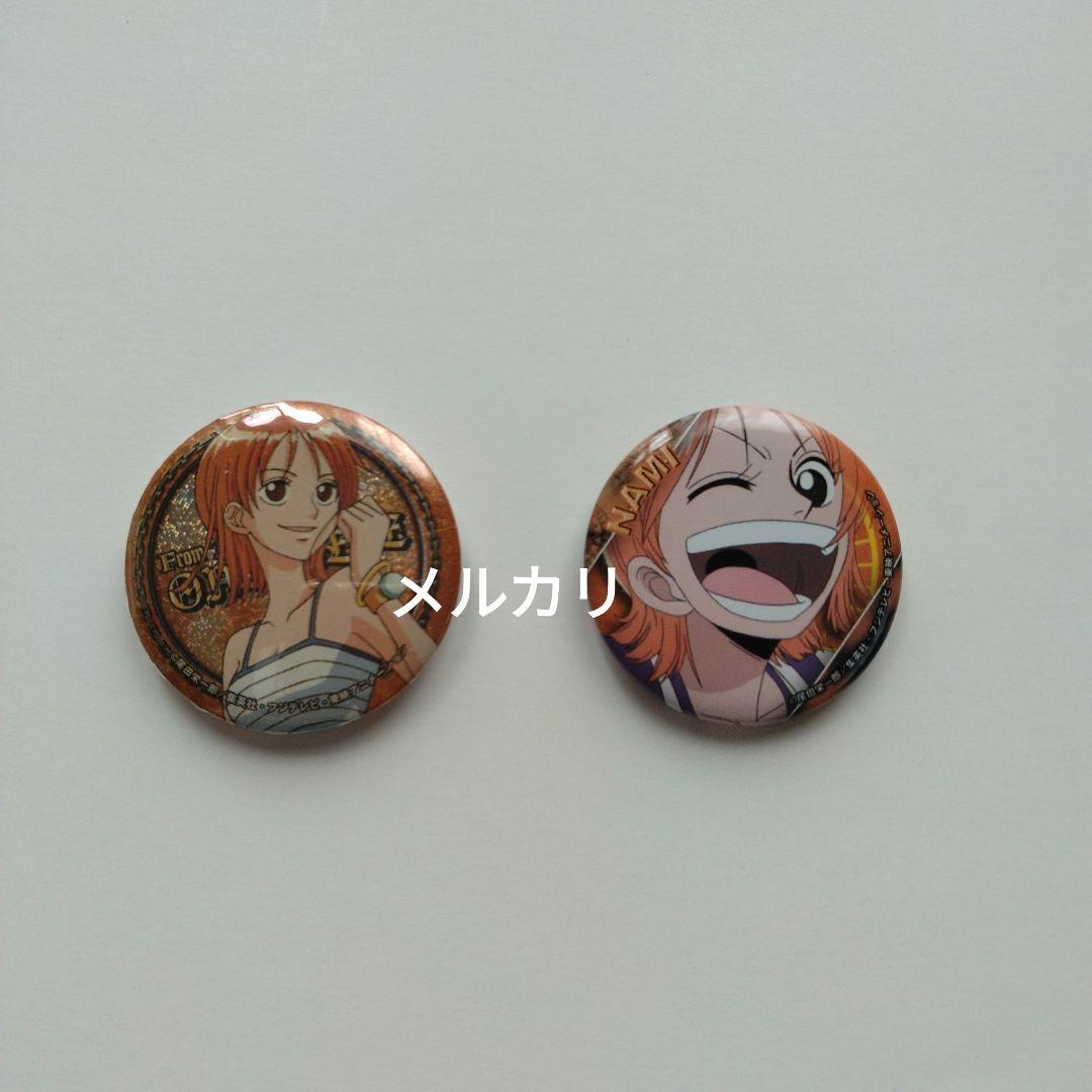 ワンピース　ナミ　ミニ缶バッジ　2個セット　当時物　キラ1、通常1　お値下げ不可 m19445356935_1.jpg?1759558305