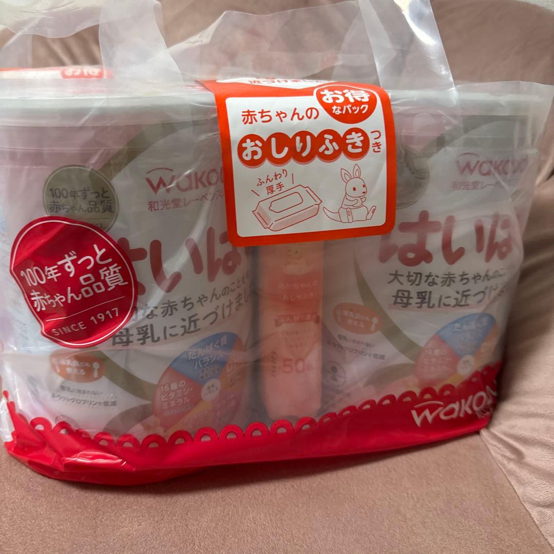 和光堂 はいはい 粉ミルク 4缶セット おしりふき付き - メルカリ