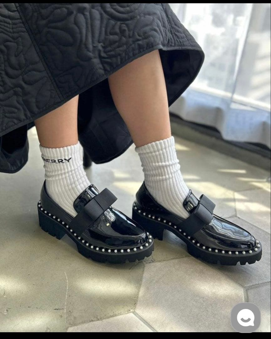 アキロン✖️Donobanコラボ パールリボンローファー Sサイズ - メルカリ