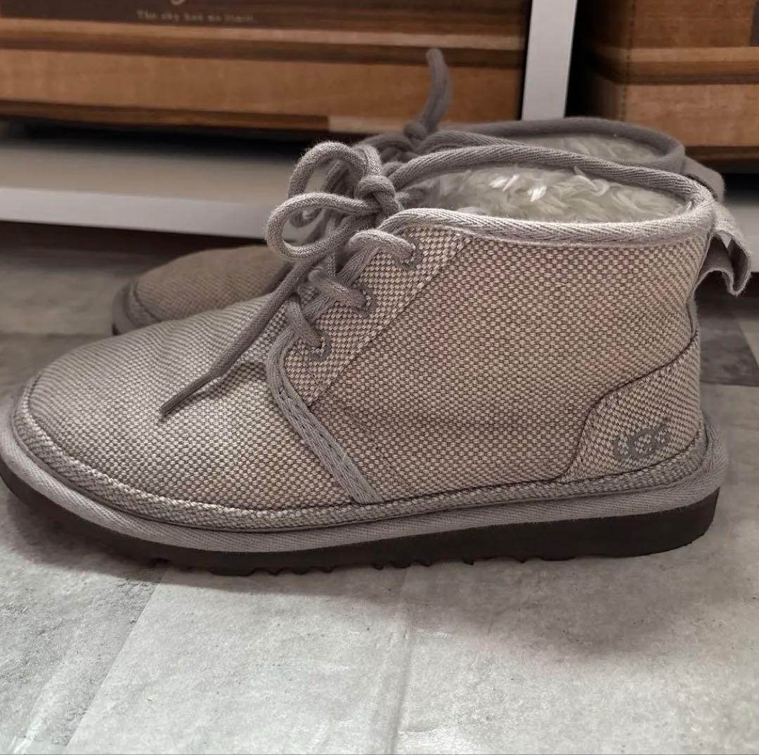 UGG アグ ニューメル ムートンブーツ レディース 24 グレー スニーカー風