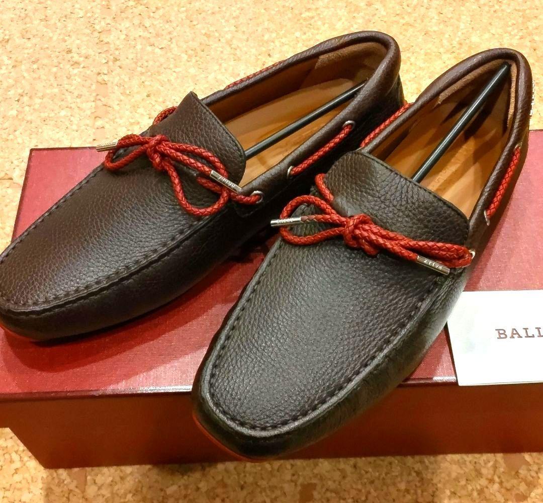 新品未使用バリーBALLYドライビングシューズ　26.5cm 茶