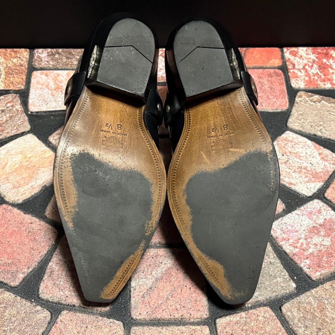 ハーレーダビッドソン リングブーツ ローファー メタルロゴ スペイン製