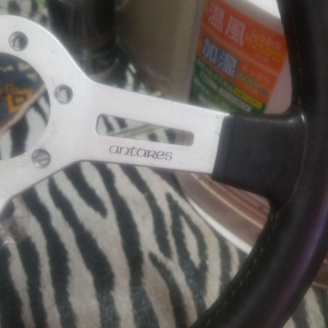 当時物 EVA antares ステアリングホイール 黒/シルバー Yahoo