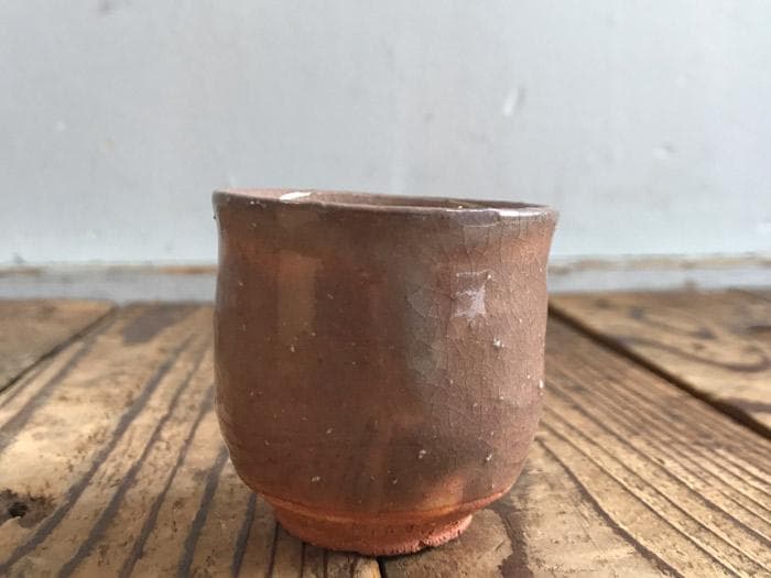 坂田泥華 ぐい呑 萩焼 共箱あり 銘あり 古物 中古 18.04.04-3