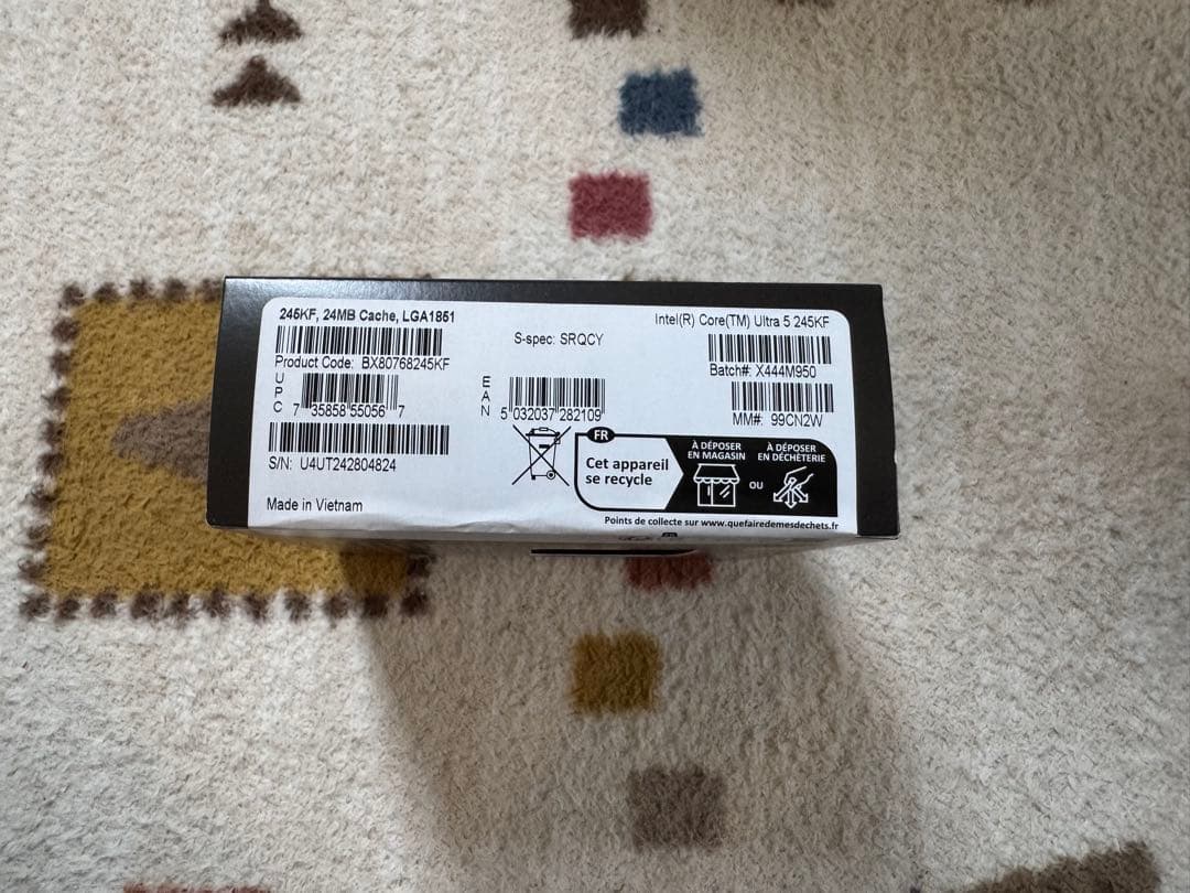 intel Core Ultra 5 245KF　4.2GHz LGA1851