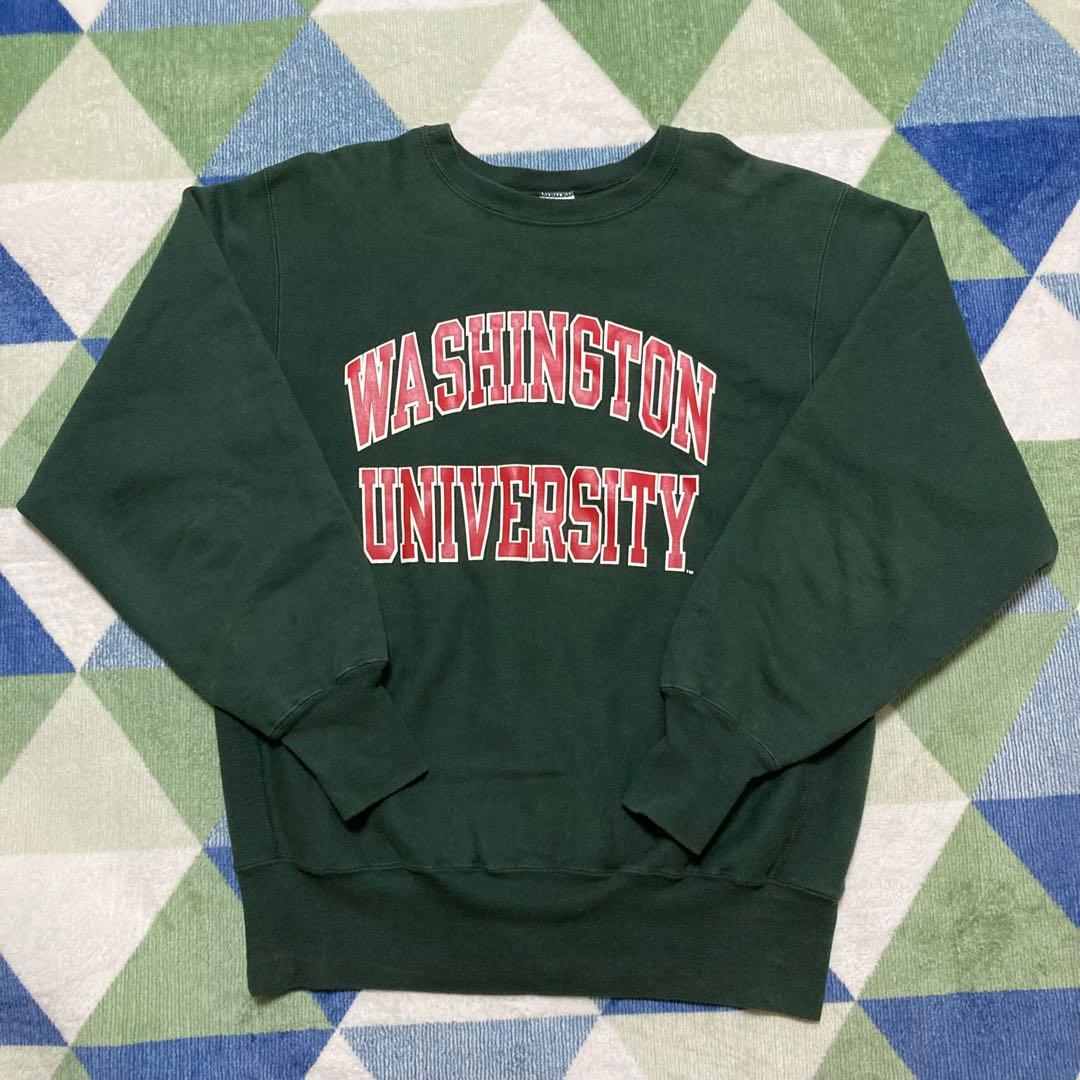 90s Championワシントン大 リバースウィーブ 刺繍タグ グリーン - メルカリ