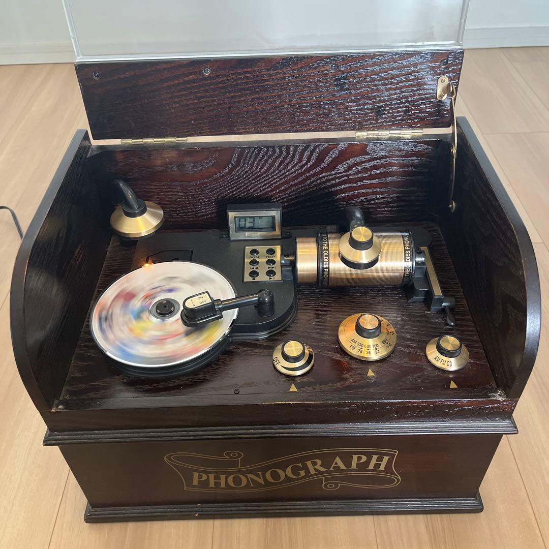 希少】アンティーク調 PHONOGRAPH 蓄音機型 CDプレイヤー - メルカリ