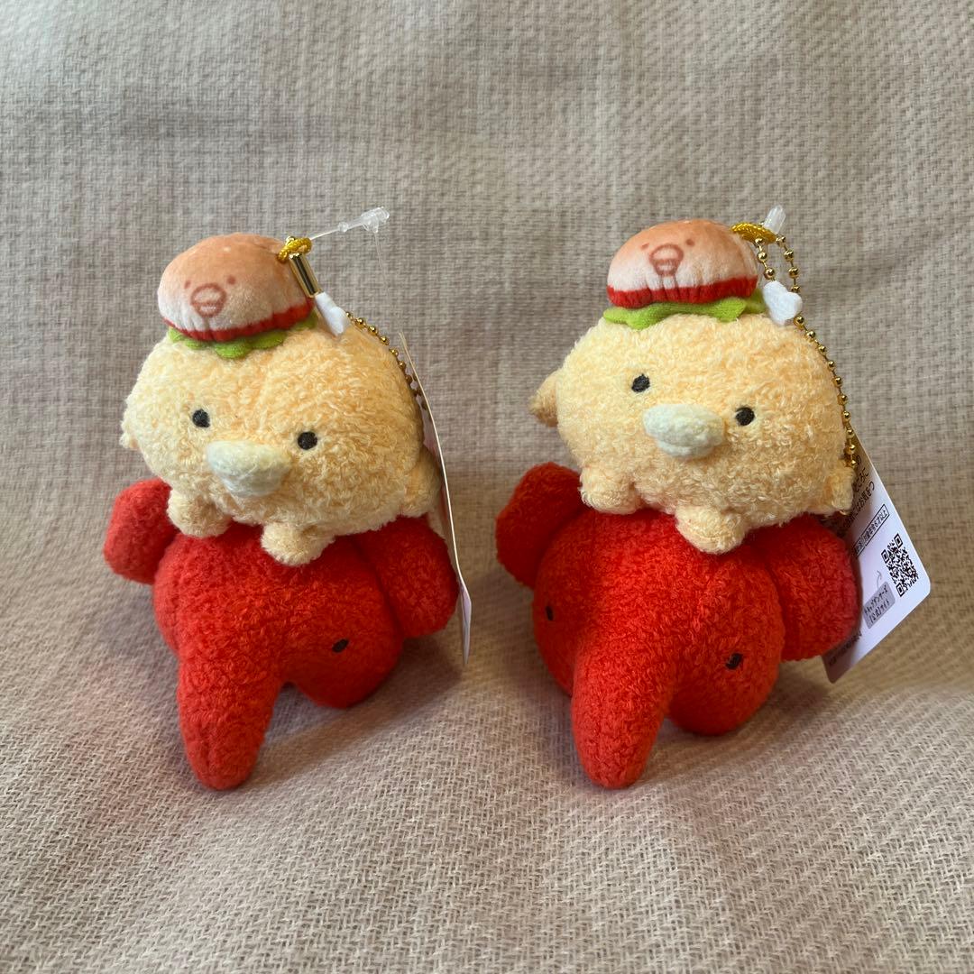 ぶらさげぬいぐるみ（チキップダンサーズ×ドムドムハンバーガー）　2つ ぶらさげぬいぐるみ（チキップダンサーズ×ドムドムハンバーガー） 2つ