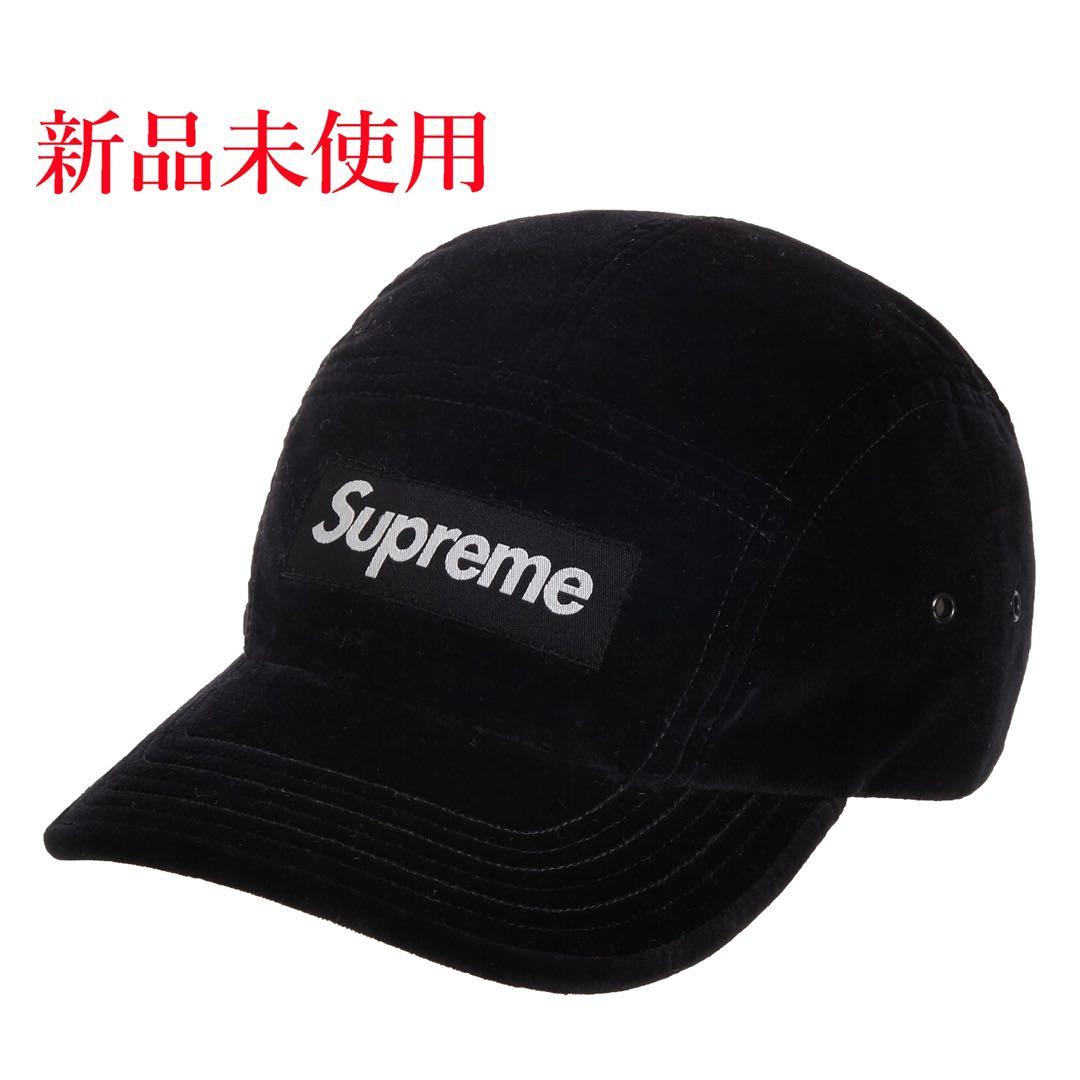 Supreme Crushed Velvet Camp Cap 黒 ベルベット - メルカリ