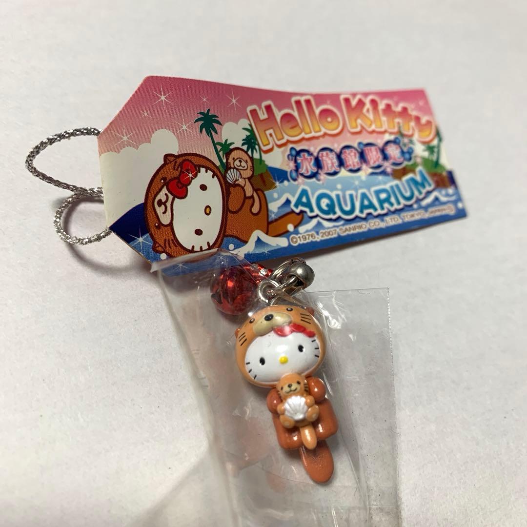 新品】ハローキティキティちゃん根付け 水族館 ストラップ ラッコ