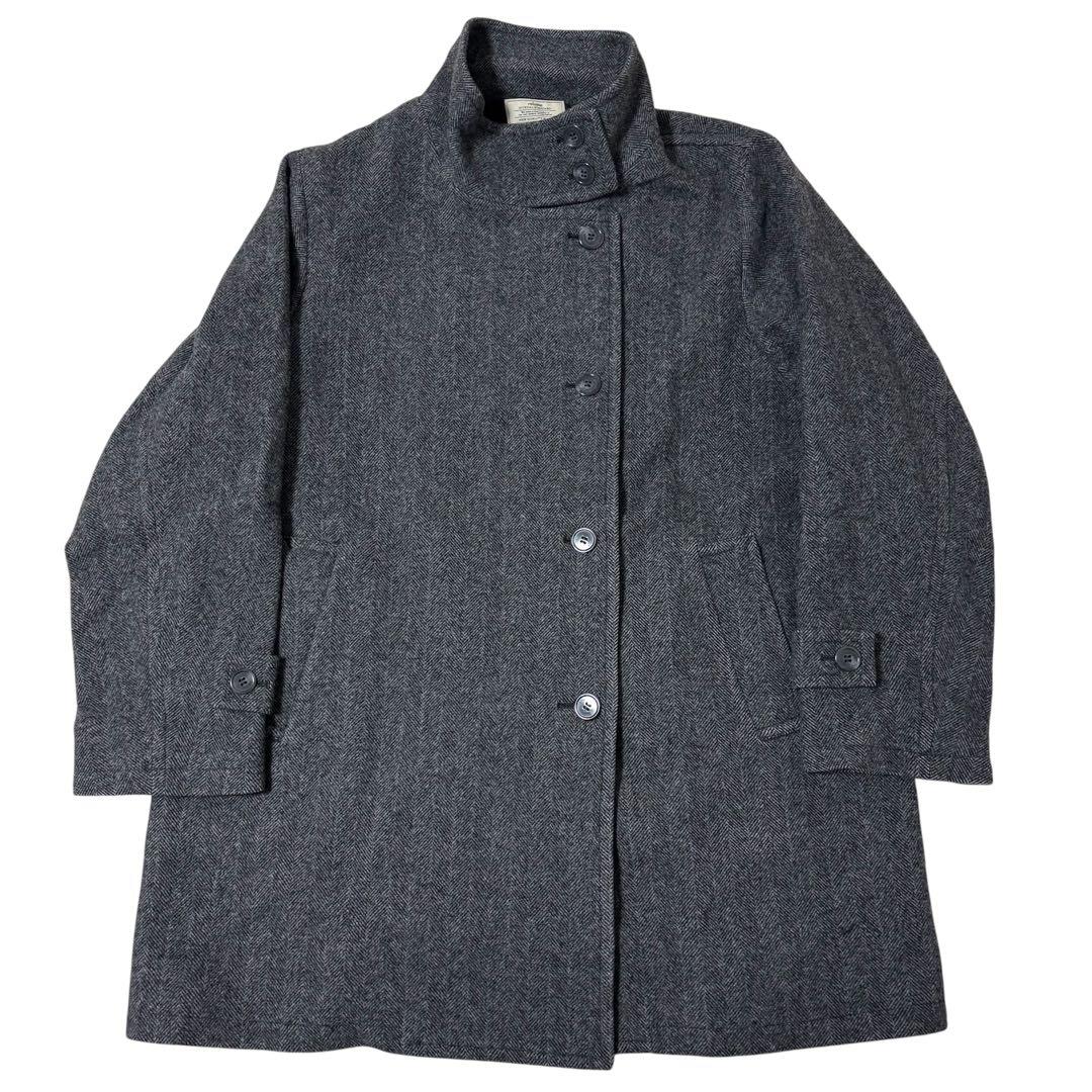 2023AW】relume☆尾州ウールスーパー100モッサスタンドコートグレー