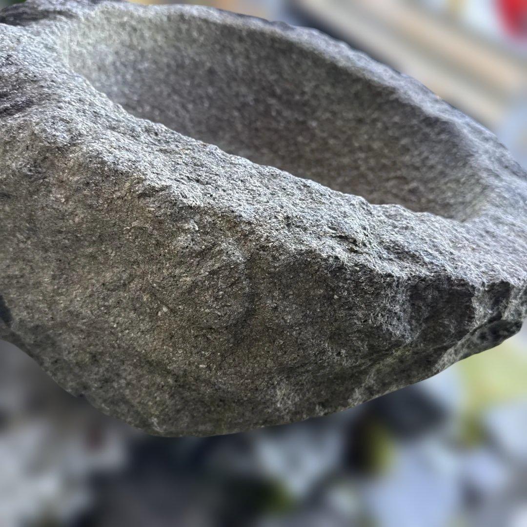 石製 円形水鉢 つくばい【たのメル便】 - メルカリ