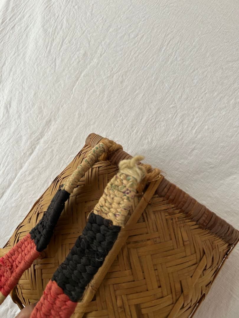 背負竹かご 竹籠 昭和アンティーク籠 しょいかご バッグ 古道具 古民具