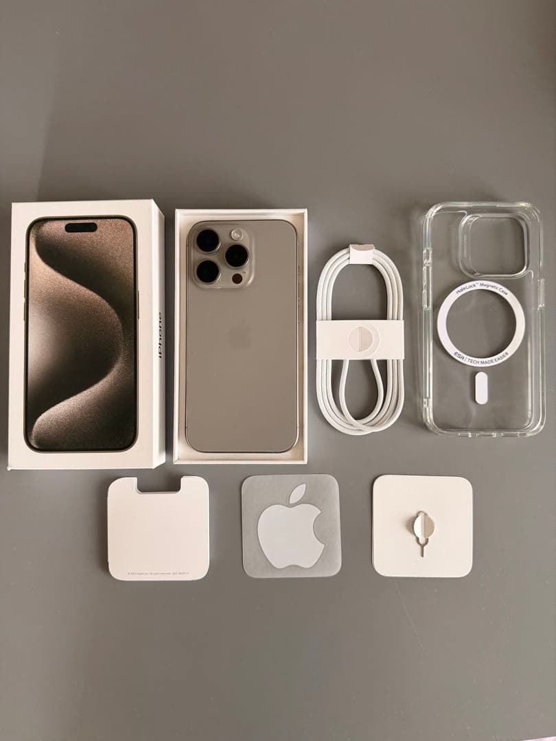 【美品】iPhone 15 Pro 128GB ナチュラルチタニウム iPhone 15 Pro 128GB - ナチュラルチタニウム（SIMフリー）[整備済製品