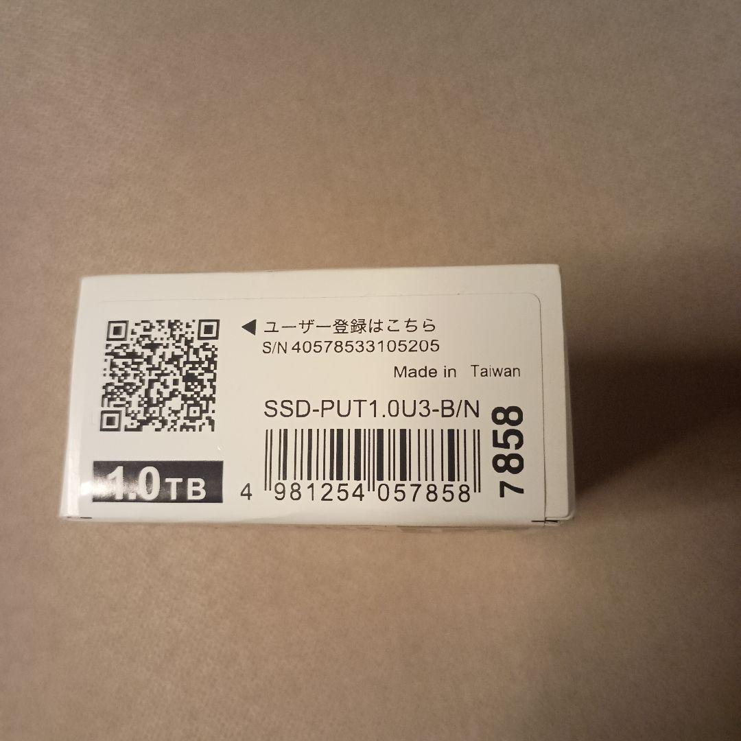 バッファロー ポータブル SSD 1.0TB SSD-PUT1.0U3-B/N