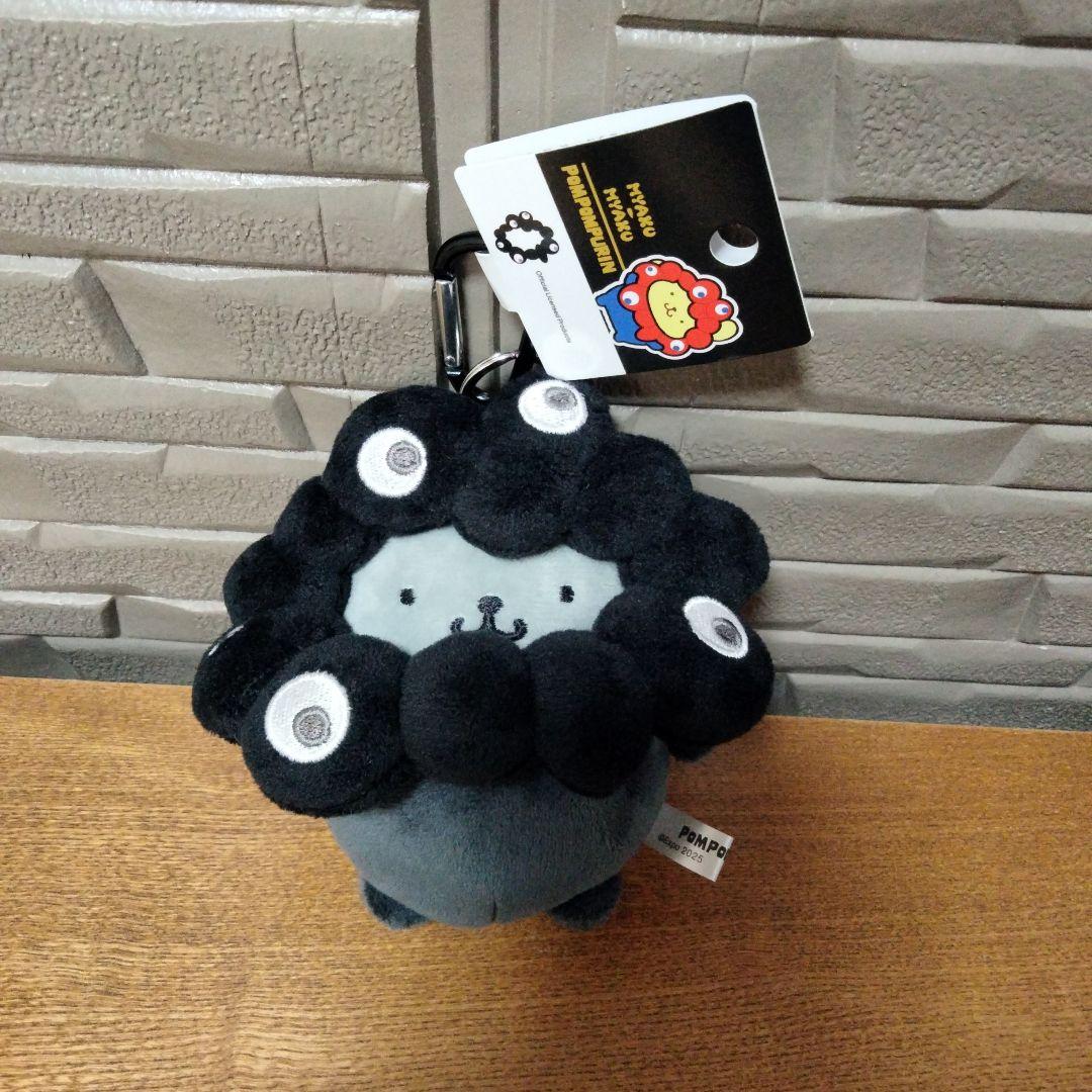 黒ミャクミャク サンリオ なりきりぬいぐるみ カラビナ ポムポムプリン