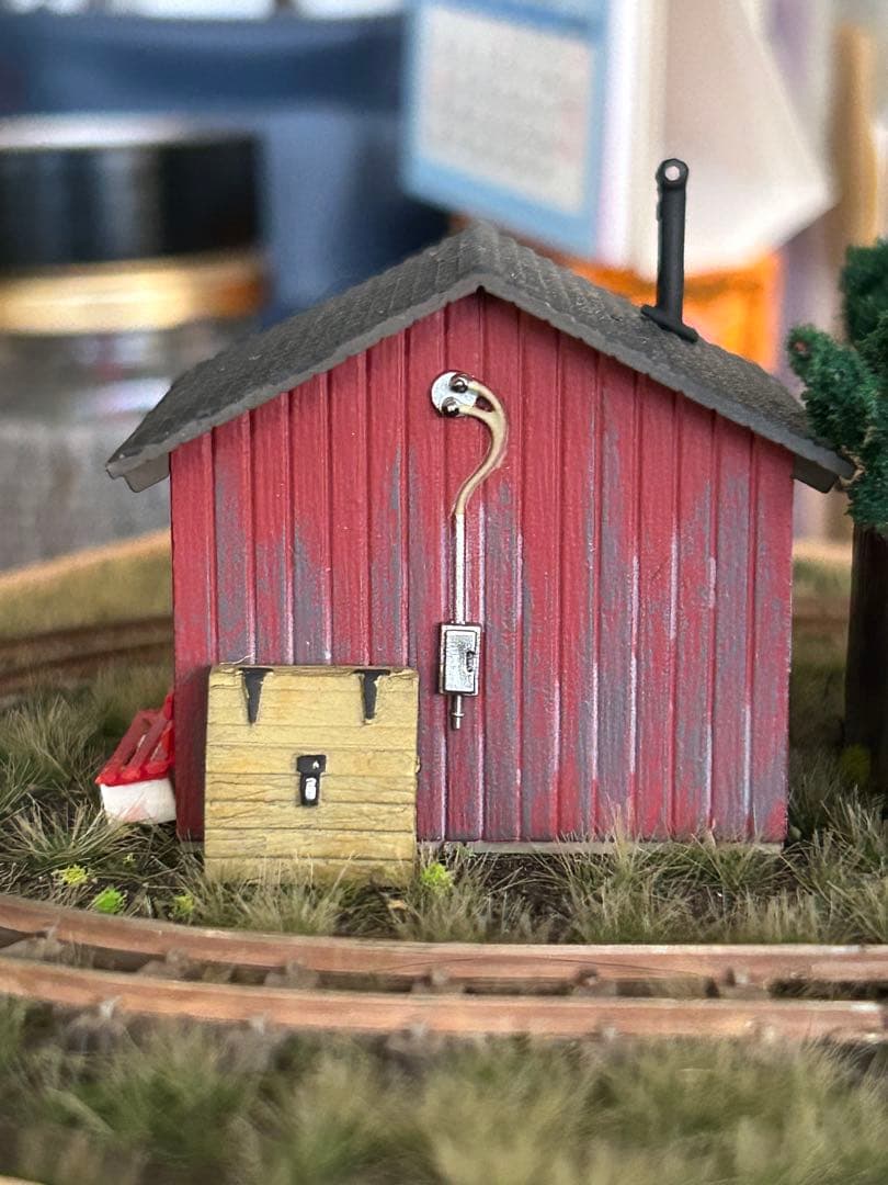 HOナロー・Nゲージ小型レイアウト 小屋と倉庫のセット - 鉄道模型本物