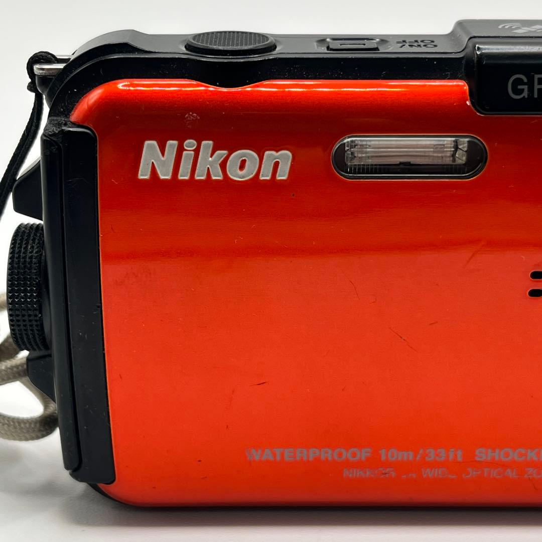 Nikon COOLPIX AW100 オレンジ 防水 デジタルカメラ GPS - メルカリ