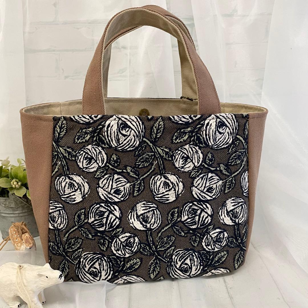 ハンドメイド ラウンドトートバッグ ミナペルホネン rosy 450 - メルカリ