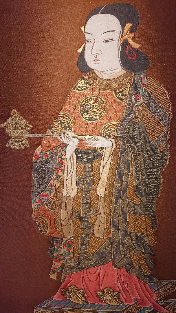 ☀️聖徳大子考養尊影☀️(西陣手織唐錦)美品☆(12月31日迄御値引き