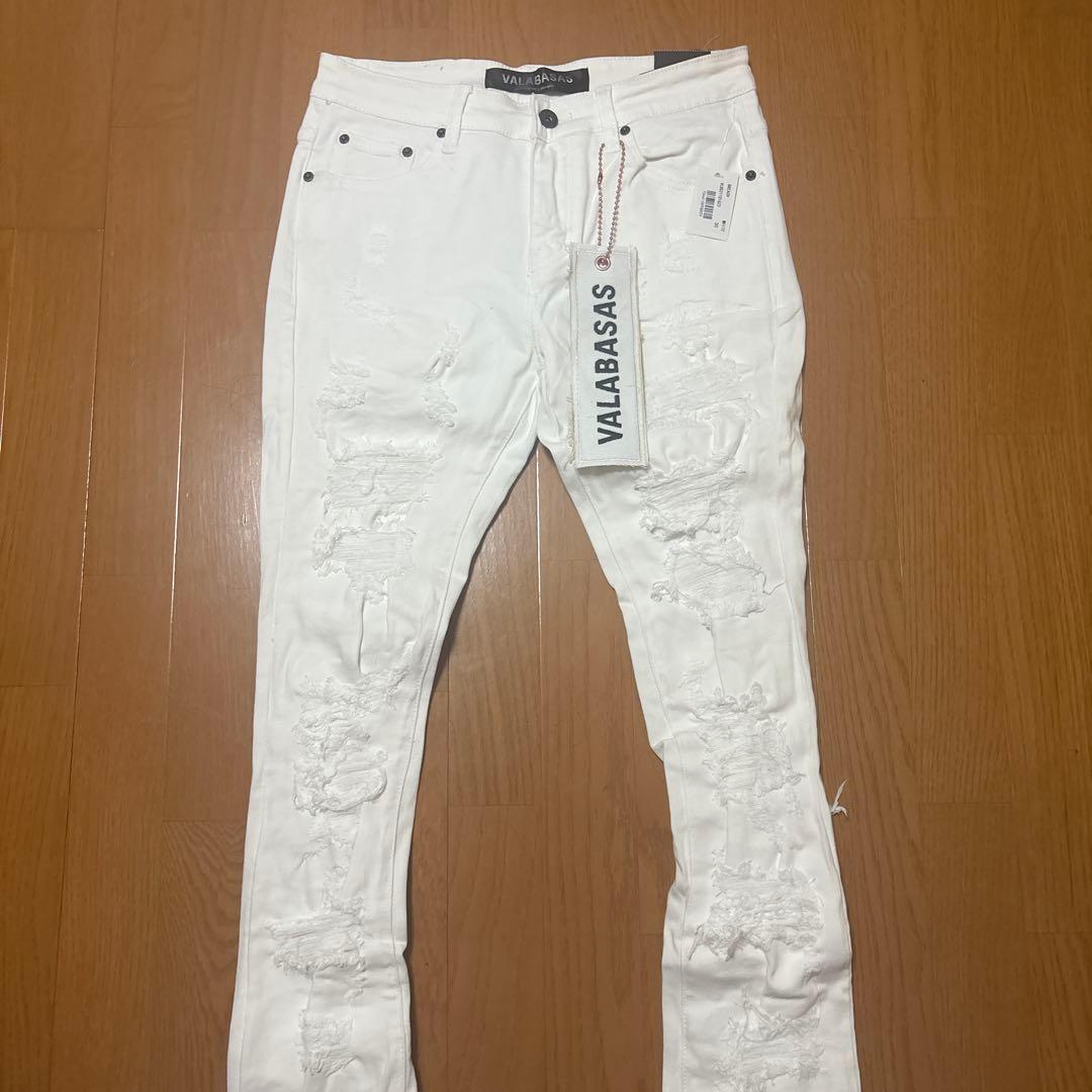 新品未使用】VALABASAS フレアデニム 30 バラバサス ホワイト - メルカリ